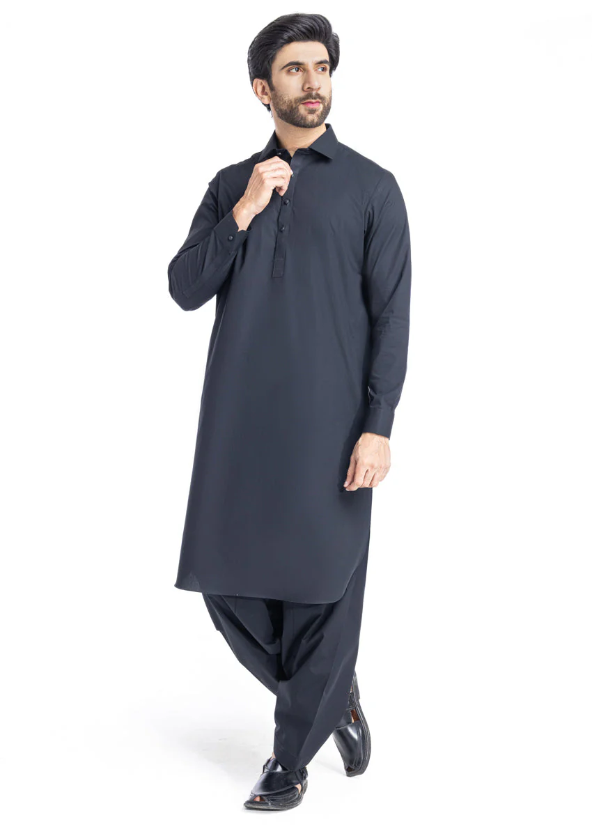 Black-Cotton-Shalwar Suit - (MP2PSBW25ADD6) B-26 R22 - Image 4